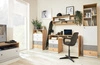 Psací stůl se zásuvkami Pixel 125 cm dub biscuit / bílá / šedá stylový a funkční do pokoje pro mládež