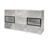 Komoda Baros 132 cm světlý beton moderní tvary v jedinečném stylu