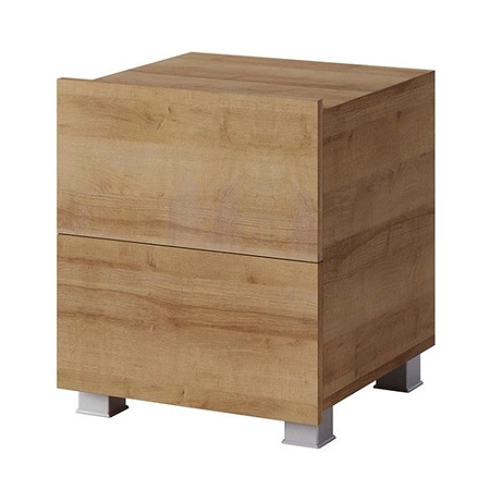 Noční stolek se zásuvkami Apulia dub zlatý s možností zavěšení minimalistický design jednoduchý tvar ideální stolek do ložnice