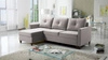 Rohová sedací souprava s funkcí spaní Terni šedá šedý jasan levý roh Praktická a funkční sedací souprava s prostornými nádobami na lůžkoviny