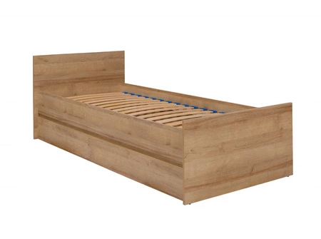 Jednoduchá postel 80x200 cm dub riviera funkční nábytek do pokoje pro mládež