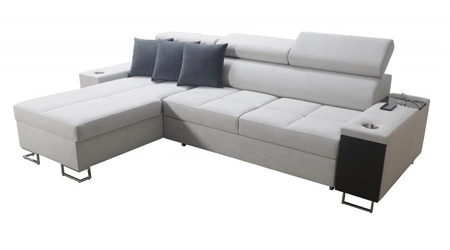 Rohová sedací souprava s funkcí spaní Dafni arctic blue levotočivý výplet pohodlí a funkčnost pro každodenní relaxaci