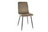 Čalouněná židle Alan Velvet olivová moderní a funkční jídelní židle s kovovými nohami