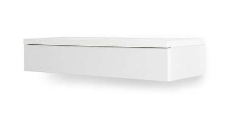 Toaletní stolek Navene 100 cm bílý lesk Funkční a všestranný doplněk usnadňuje organizaci kosmetiky a drobností Stylový toaletní stolek se zrcadlem