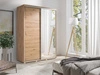 Posuvná šatní skříň Penelope se zrcadlem 155 cm dub řemeslný moderní šatní skříň ideální do ložnice nebo předsíně