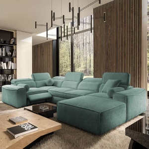 Rohová sedací souprava s funkcí spaní Viano IV Lux patina pravé provedení Rohová sedací souprava s výsuvnou podnožkou Velká nádoba na lůžkoviny