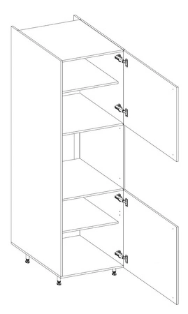 Kuchyňský příspěvek Silver 60 DP-210 2F vestavná skříň trouby odolná proti páře vysoké teplotě a rozlitým tekutinám