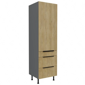 Corsico 60 DKS-215 3S 1F kuchyňská skříňka se zásuvkami odolná proti vlhkosti a poškození kovovými úchytkami na hranách