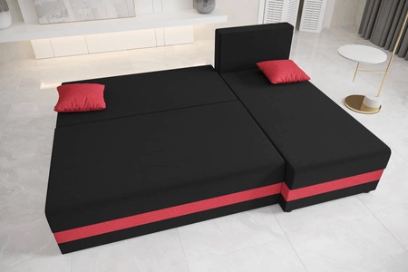 Rohová sedací souprava s funkcí spaní Bowers tmavě béžová / hnědá pravá rohová sedací souprava s kontejnerem na lůžkoviny záruka nejvyššího komfortu