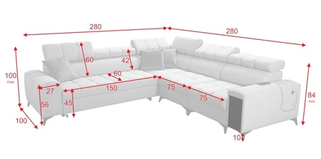 Rohová sedací souprava s funkcí spaní Bolmso III mint pravá rohová sedací souprava s kontejnery na lůžkoviny s plnovýsuvnou zásuvkou v boční části nábytku