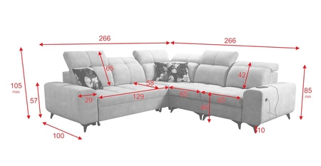 Rohová sedací souprava s funkcí spaní Buffalo III modrá pravá pohodlná rohová sedací souprava s estetickou povrchovou úpravou s kontejnery na lůžkoviny