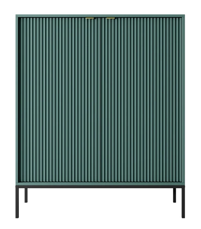 Nábytková sestava Lovro pastelově zelená moderní designová nástěnná skříňka do obývacího pokoje nebo zasedací místnosti