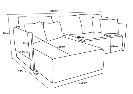Rozkládací pohovka Oroso světle hnědá levá pohovka měkká sametová tkanina s hydrofobním povlakem nádoba na lůžkoviny