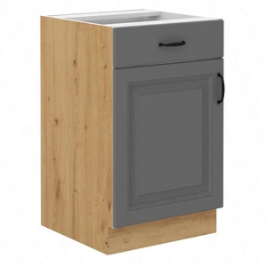 Stojatá kuchyňská skříňka se zásuvkou a policí Kea 50 D 1F 1S BB skříň odolná proti páře vysoké teplotě a rozlité kapalině