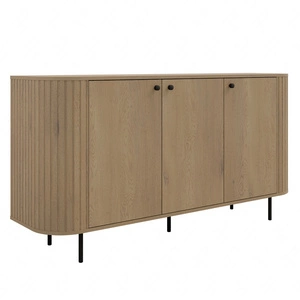 Komoda Ovalio 165 cm dub cremona minimalistický tvar komody do obývacího pokoje stylový oválný tvar ozdobné frézování na korpusu