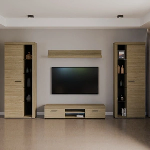 Nástěnná skříňka Rene XL olejovaný dub ideální nástěnná skříňka pro milovníky moderního uspořádání s elegantním charakterem