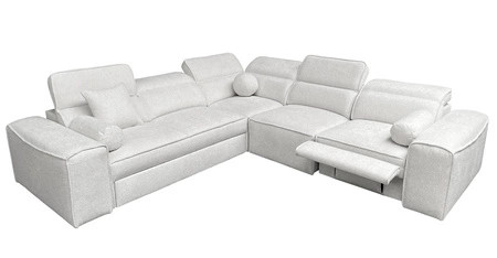 Rohová sedačka s funkcí spaní Viano III Lux patina pravá moderní rohová sedačka do obývacího pokoje s výsuvnou podnožkou kontejner na ložní prádlo