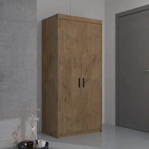 Šatní skříň Rene 90 cm dub lefkas moderní design stylové černé úchyty
