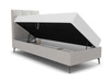 Kontinentální postel Irvine 80x200 šedý jasan Stylová postel s úložným prostorem na lůžkoviny a vysokým čelem zaujme svým elegantním designem