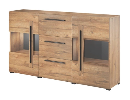 Komoda z szufladami Tulsa 180 cm biała / biały połysk funkcjonalna idealna do wnętrz w stylu nowoczesnym klasycznym i skandynawskim