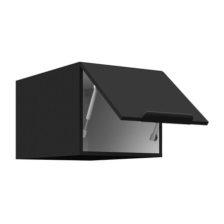 Rohová sestava kuchyňského nábytku Brianza / Černá 330x210 cm kovové úchytky skříněk vypadají skvěle v moderních interiérech