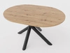 Lyonský stůl 100x138 cm řemeslný dub / černý stylový jídelní stůl na designových pavoučích nohách výškově nastavitelný