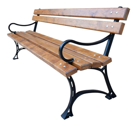 Zahradní lavice 180 cm FIEM-02-LKZP-180 královská litina s opěradlem z lakované olše