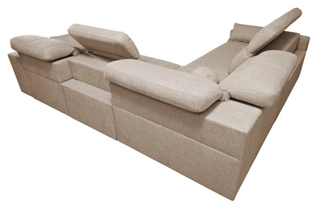 Rohová sedací souprava s funkcí spaní Tesalia III Lux modrá pravá komfortní rohová sedací souprava s výsuvnou podnožkou Posuvná funkce opěradla