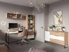 Komoda se zásuvkami Imola 135 cm dub hickory / bílá funkční ideální pro interiéry v industriálním a loftovém stylu stabilní kovová základna