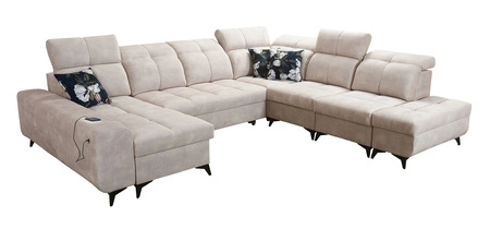 Rohová sedací souprava s funkcí spaní Buffalo X šedý jasan levá funkční a pohodlná rohová sedací souprava do pokoje s kontejnery na lůžkoviny