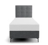 Kontinentální postel Irvine 80x200 šedá Stylová postel s úložným prostorem na lůžkoviny a vysokým čelem zaujme svým elegantním designem