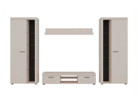 Nástěnná skříňka Rene XL béžová písková Ideální nástěnná skříňka pro milovníky moderního uspořádání s elegantním charakterem