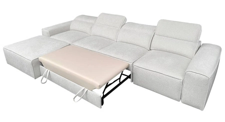 Rohová sedací souprava s funkcí spaní Viano XII zelená levá strana stylová rohová sedací souprava se zajímavým tvarem nastavitelné opěrky hlavy dekorativní polštáře