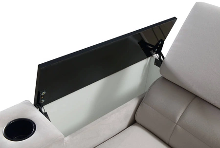 Rohová sedací souprava s funkcí spaní Belvi III šedá pravá pohodlná a elegantní rohová sedací souprava do obývacího pokoje s praktickým úložným prostorem na boku