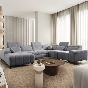 Penejos VIII šedá rohová rozkládací pohovka s funkcí spaní Stylová rohová rozkládací pohovka z odolné tkaniny