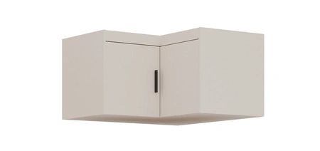 Rohová šatní skříň Rene s nástavcem béžová písková Funkční šatní skříň zvětšuje úložný prostor pro oblečení boty a doplňky