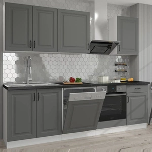 Sada kuchyňského nábytku Tilos 250 cm Skříňky vypadají skvěle ve skandinávských klasických i moderních interiérech