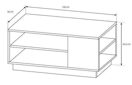 Sestava moderního designového nábytku Adria bílý lesk / dub vnuk skvěle zapadne do každého interiéru