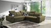 Rohová sedací souprava s funkcí spaní Buffalo III olivová pravá pohodlná rohová sedací souprava s estetickou povrchovou úpravou s kontejnery na lůžkoviny