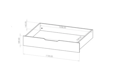 Ložnicová sestava Maxione bílá elegantní a univerzální ložnicový nábytek vkusné černé úchytky kvalitní zpracování