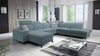 Kelly Sleek X arctic blue levá rohová sedačka s funkcí spaní mimořádně elegantní rohová sedačka do obývacího pokoje s nastavitelnými opěrkami hlavy