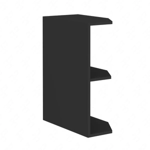 Kuchyňská koncová skříňka s policemi 30 D ZAK BB černá skříňka odolná proti páře, vysoké teplotě a rozlitým tekutinám