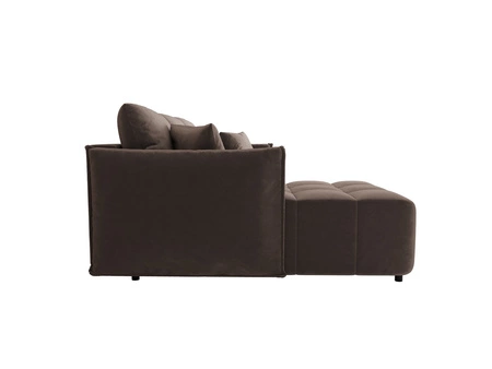 Rozkládací pohovka Oroso světle hnědá levá pohovka měkká sametová tkanina s hydrofobním povlakem nádoba na lůžkoviny