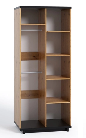 Ložnicová sestava nábytku Simi dub artisan / černá moderní designová ložnicová sestava nábytku z kvalitní laminované desky