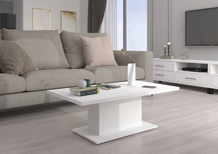 Konferenční stolek Andover bílý moderní designový nábytek s deskou odolnou proti polití