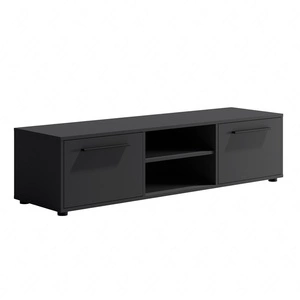 RTV skříňka Maxione 150 cm černá jednoduchý design TV skříňka s policí minimalistický a univerzální design