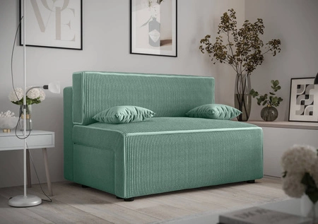 Rozkládací pohovka Brandon patina moderní design a široká funkčnost trojrozměrná tkanina s výraznými pruhy