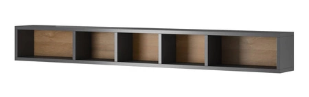 Regál Toledo 169 cm antracit / dub vnuk moderní design nábytku kvalitní regál stylová barevná kombinace