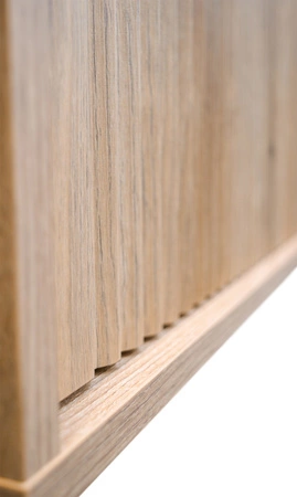 Komoda Osaka 149 cm dub evoke / černá minimalistický design dokonalý návrh pro obývací pokoj a ložnici komoda vkusné drážkované čelo