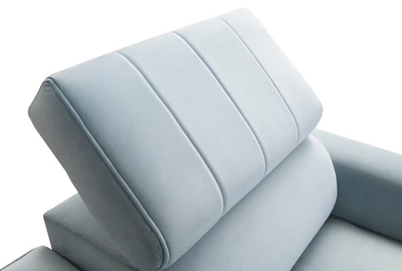 Křeslo Rava žluté Praktické a pohodlné křeslo do obývacího pokoje s nastavitelnou opěrkou hlavy a úložným prostorem z měkké sametové látky